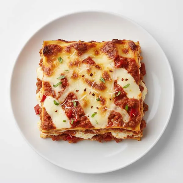 Calabrian Beef & Cheese Layered Lasagna